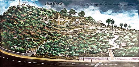 Mount Phousi and Wat Chom Si in Luang Prabang by Asienreisender